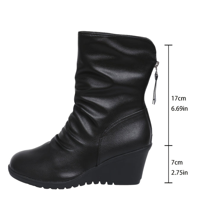 Josephine | Elegant Wedge Mid-Calf Boots