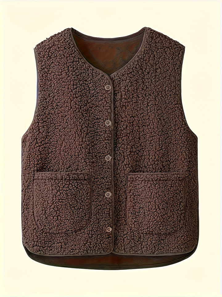 Camryn | Cozy Button-Front Vest