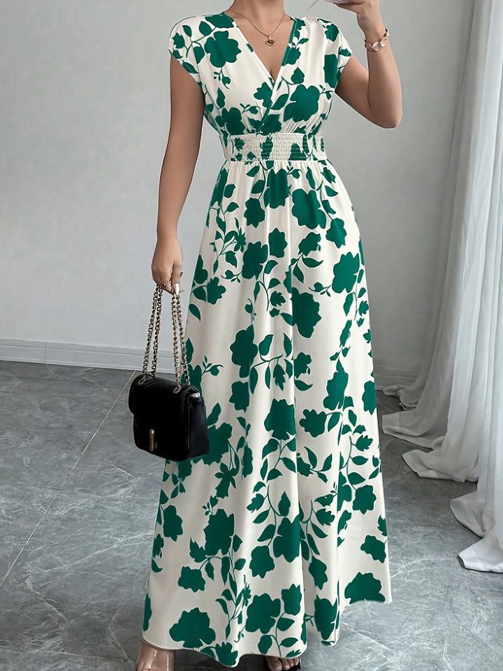 Isabelle | Floral V-Neck Maxi Dress