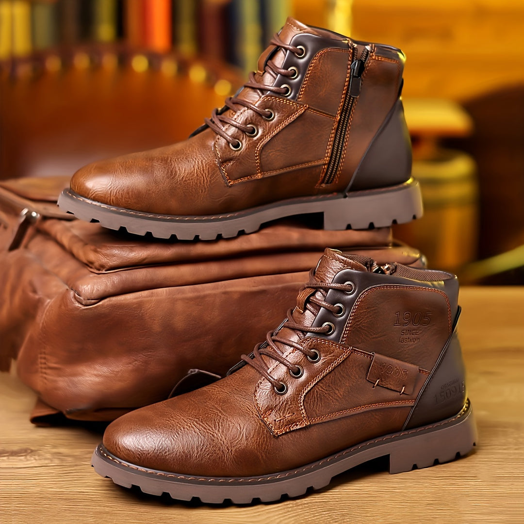 Cedric | Rugged Lace-Up Boots