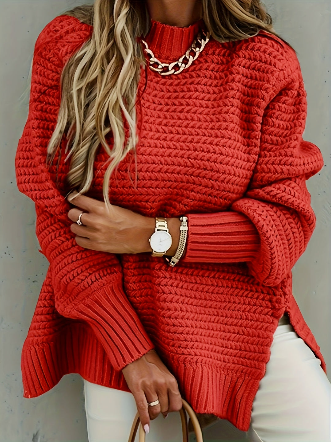 Imogen | High-Neck Textured Sweater
