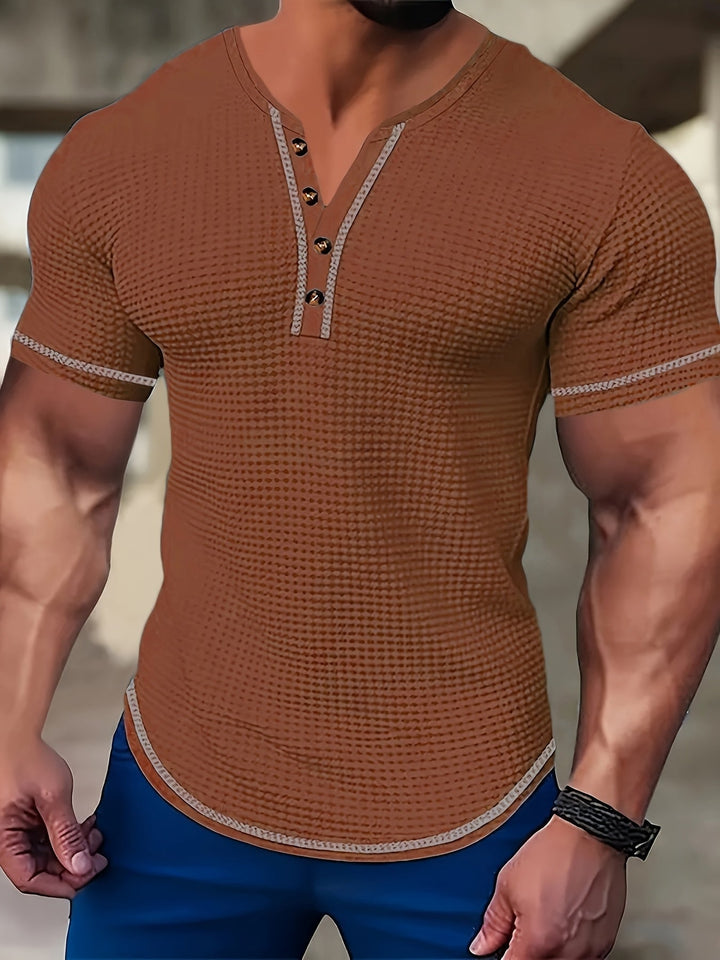 Sawyer | Textured Short Sleeve Henley