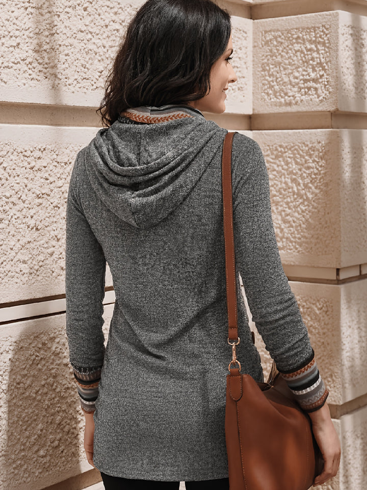 Maren | Cowl-Neck Patterned Top