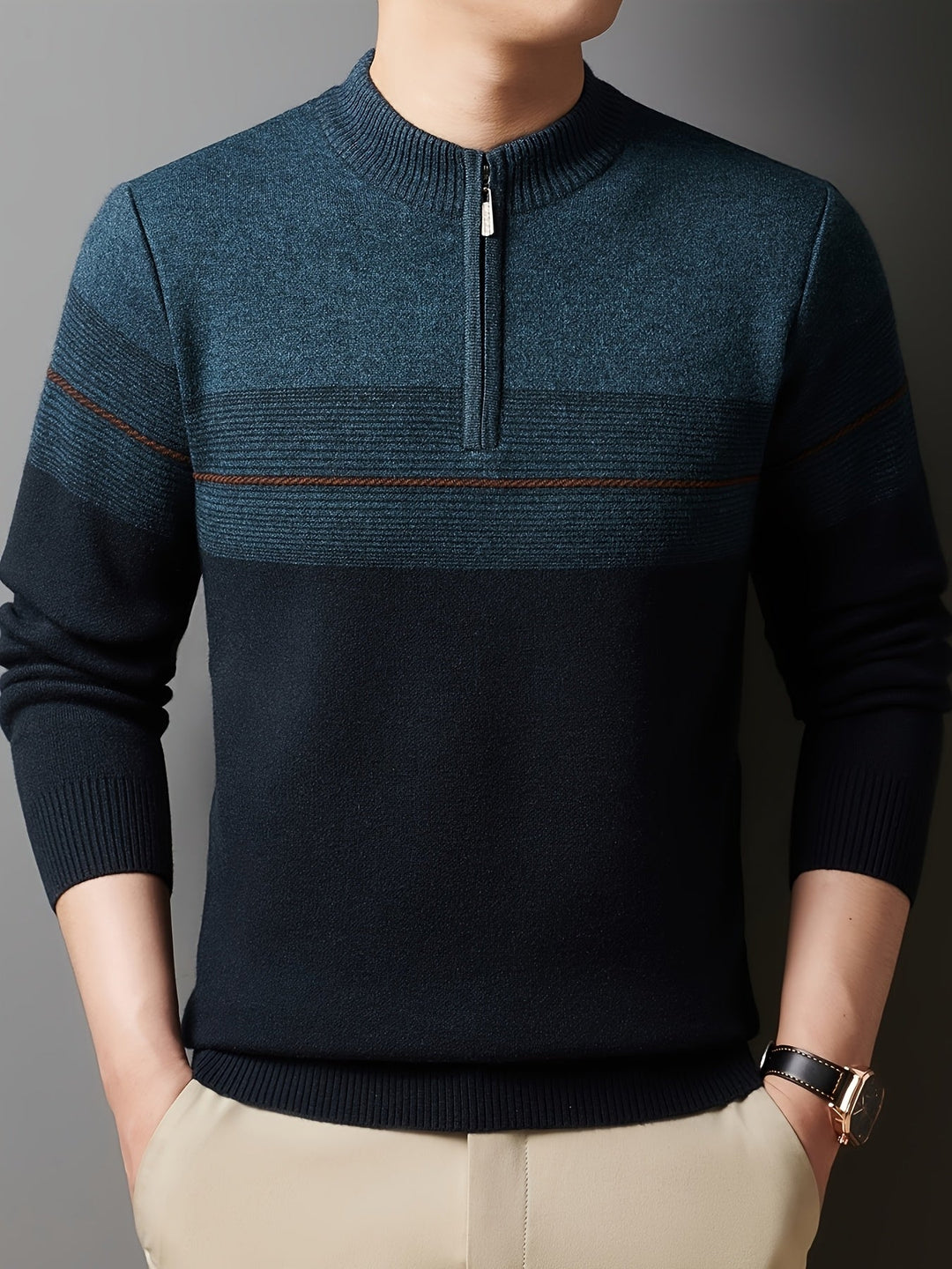 Gregory | Refined Half-Zip Sweater