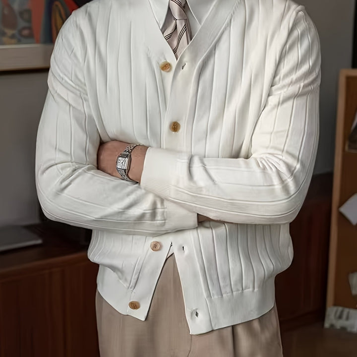 Franklin | Ribbed Button-Up Cardigan