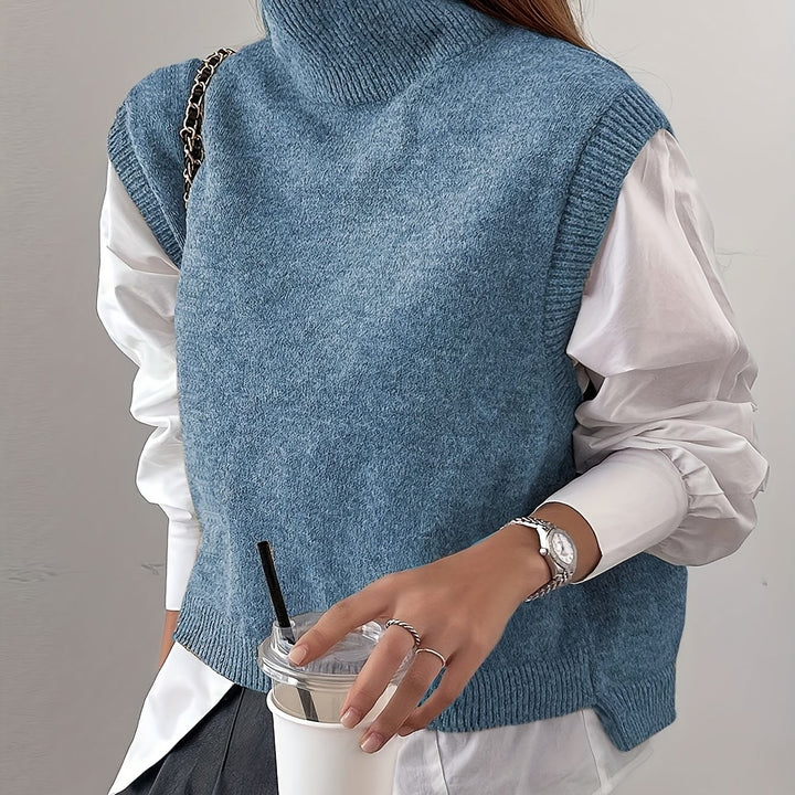 Susanna | High-Neck Knit Sweater Vest
