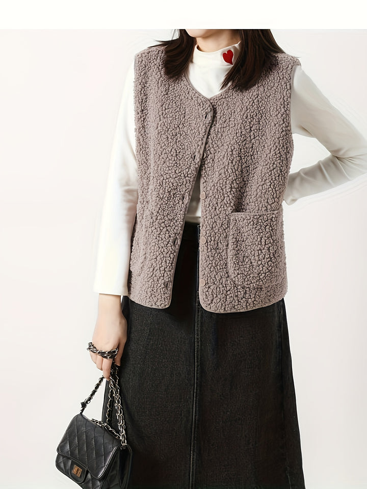 Camryn | Cozy Button-Front Vest