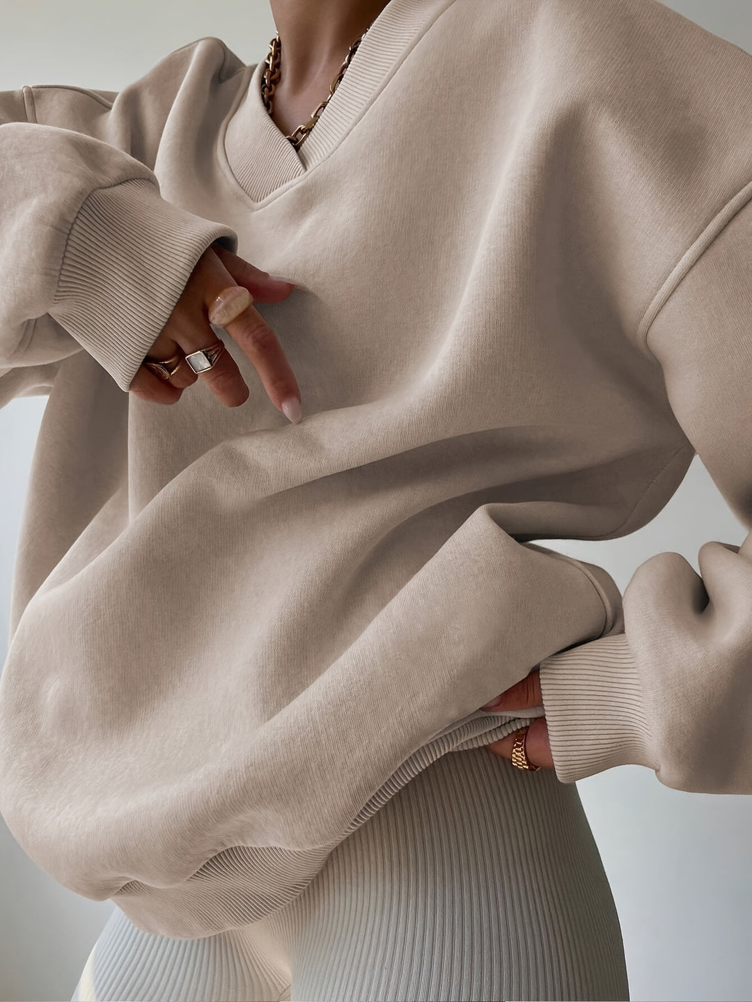 Delphi | Relaxed Split-Neck Sweatshirt