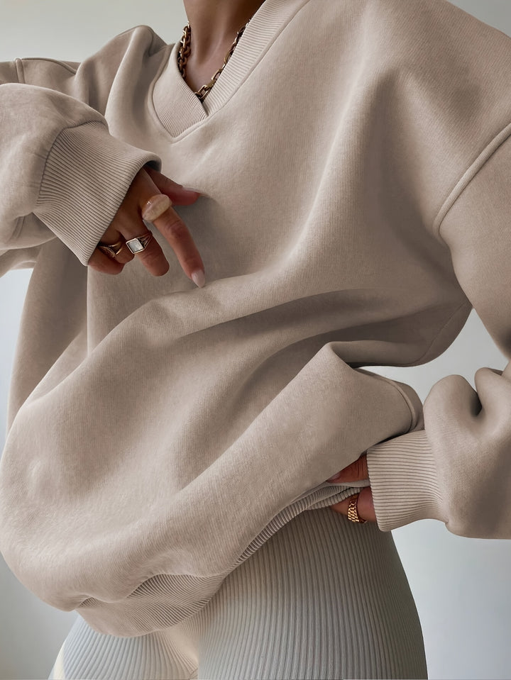 Delphi | Relaxed Split-Neck Sweatshirt