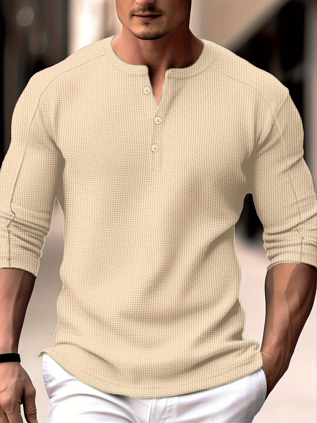 Theodore | Textured Henley Shirt
