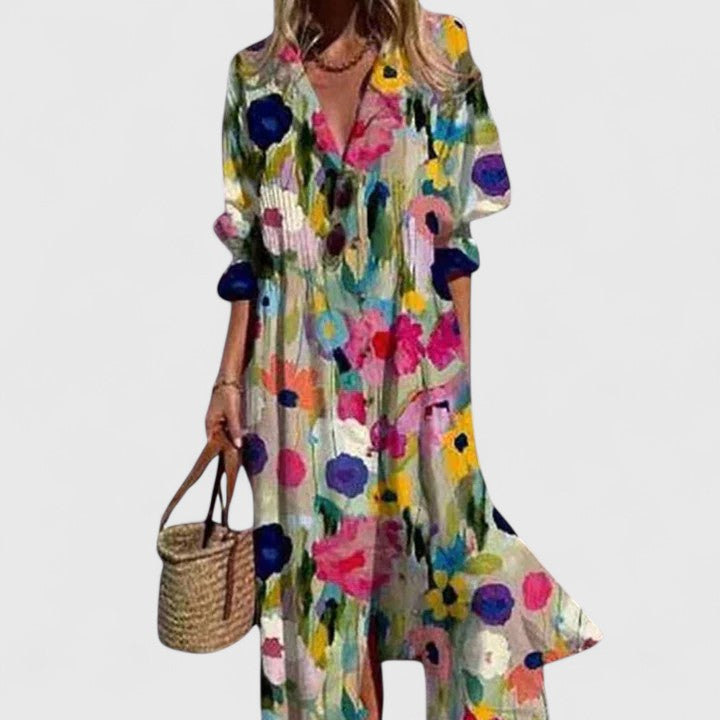 Danika | Elegant Multicolor Boho Dress