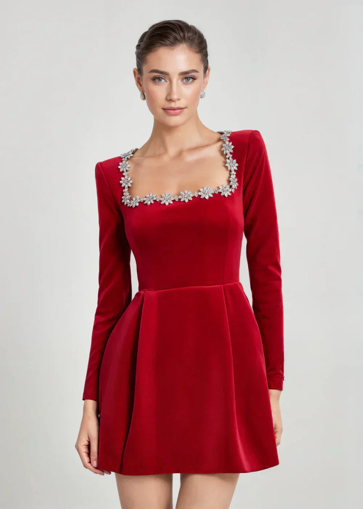 Kendra | Elegant Velvet Mini Dress