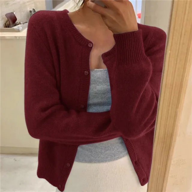 Ingrid | Soft Round-Neck Cardigan