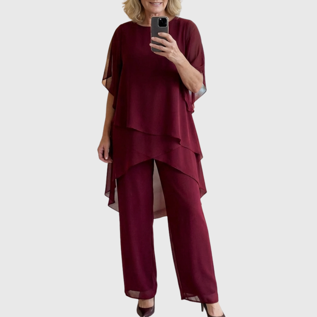 Valerie | Elegant Mid Sleeve Palazzo Set