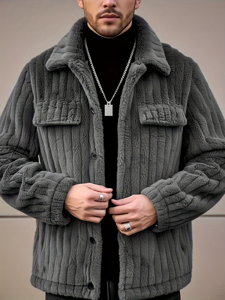Rhys | Textured Button-Front Jacket