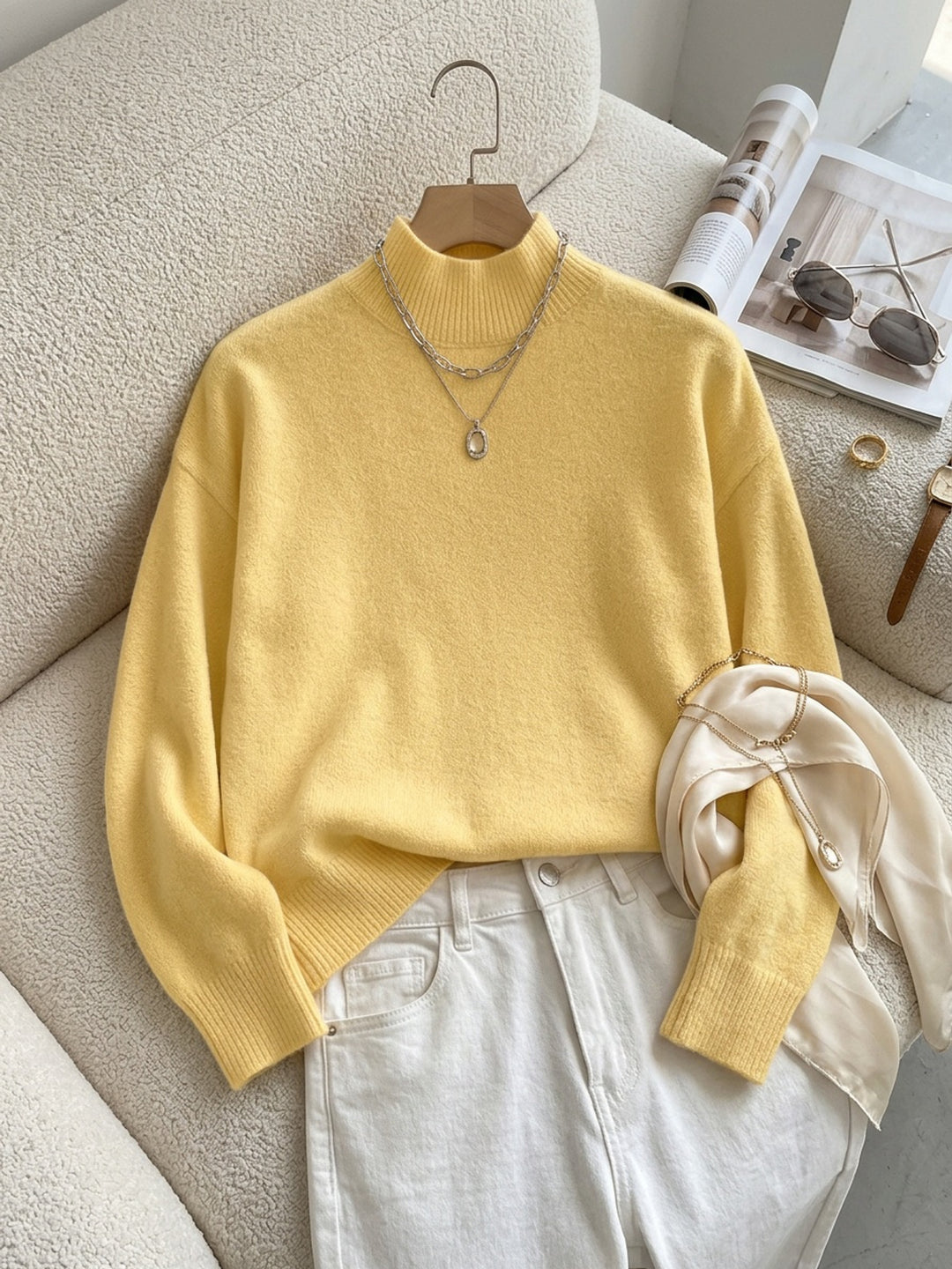 Lucille | Cozy Mock Neck Sweater