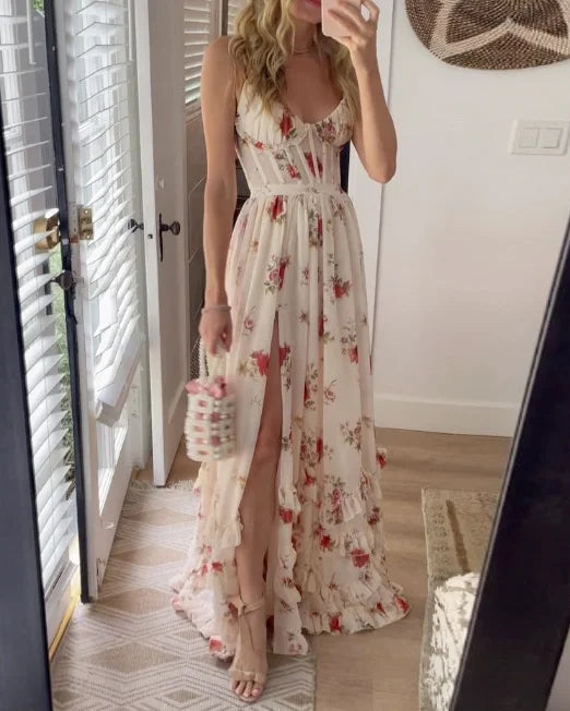 Zoey | Elegant Floral Sleeveless Dress