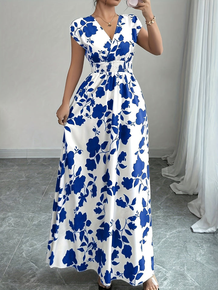 Isabelle | Floral V-Neck Maxi Dress