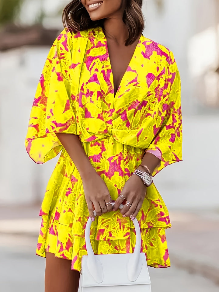 Valerie | Printed Wrap Mini Dress