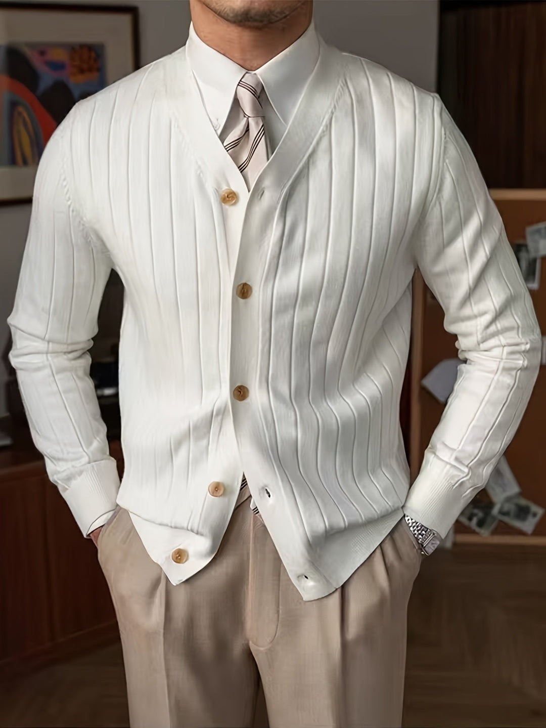 Franklin | Ribbed Button-Up Cardigan