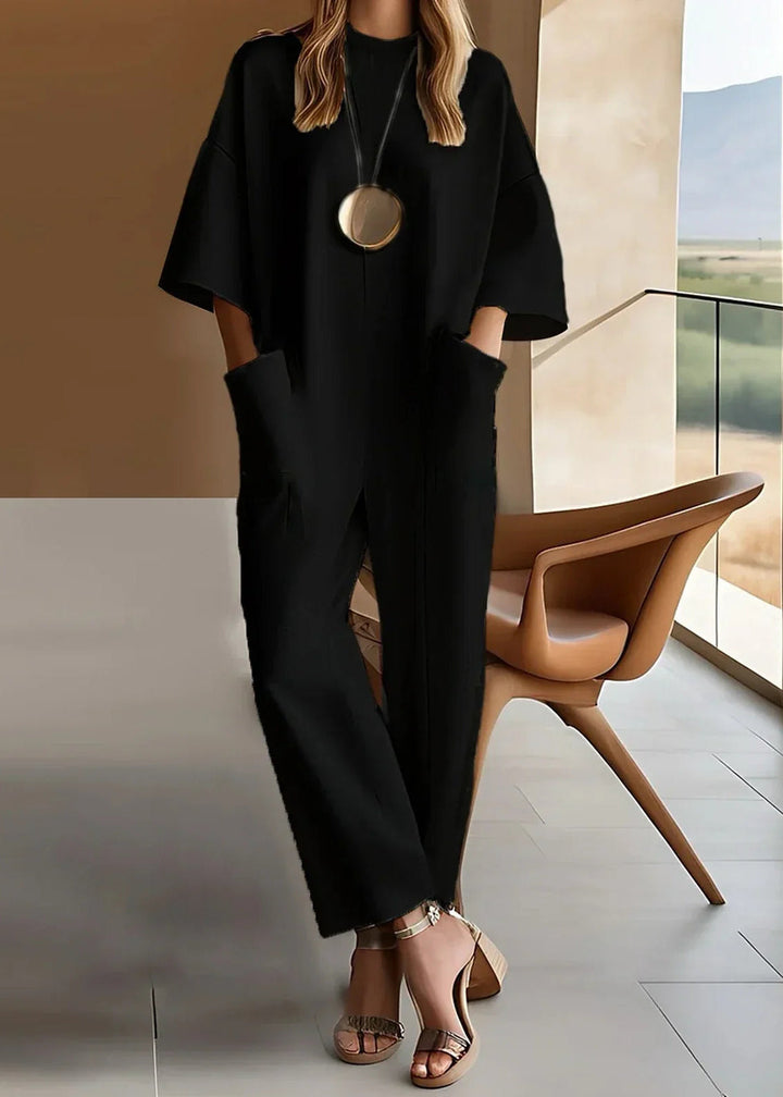Amely | Elegant Wide Sleeve Pocket Jumpsuit