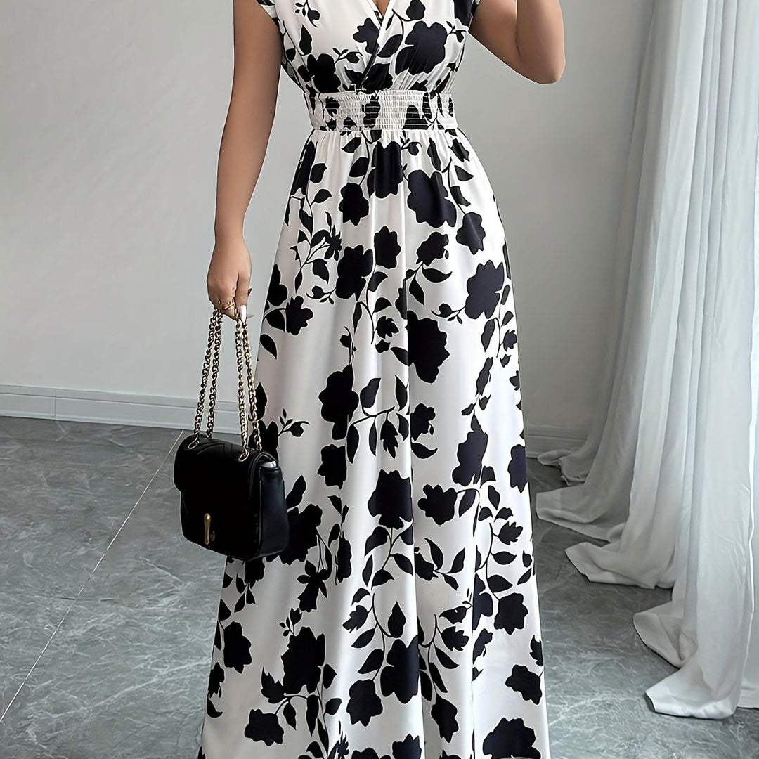 Isabelle | Floral V-Neck Maxi Dress