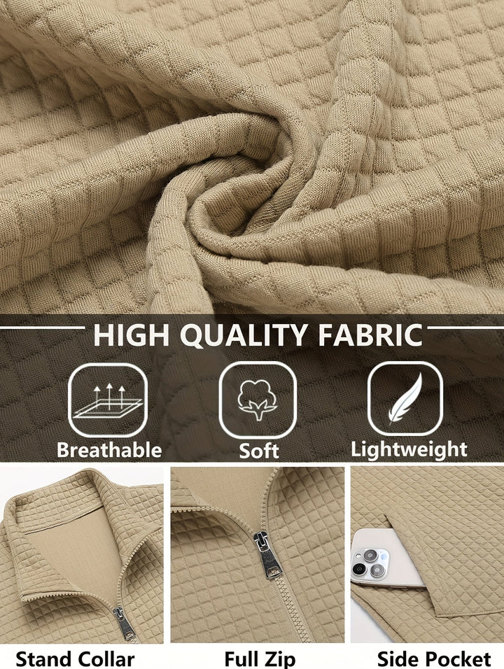 Gareth | Textured Zip-Up Jacket
