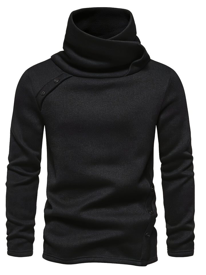 Marcus | Slouchy Cowl-Neck Button-Detail Sweater