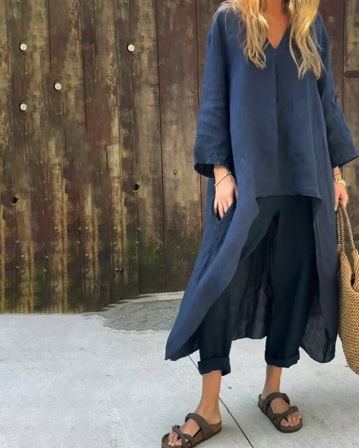 Clarisse | Elegant Loose V-Neck Set
