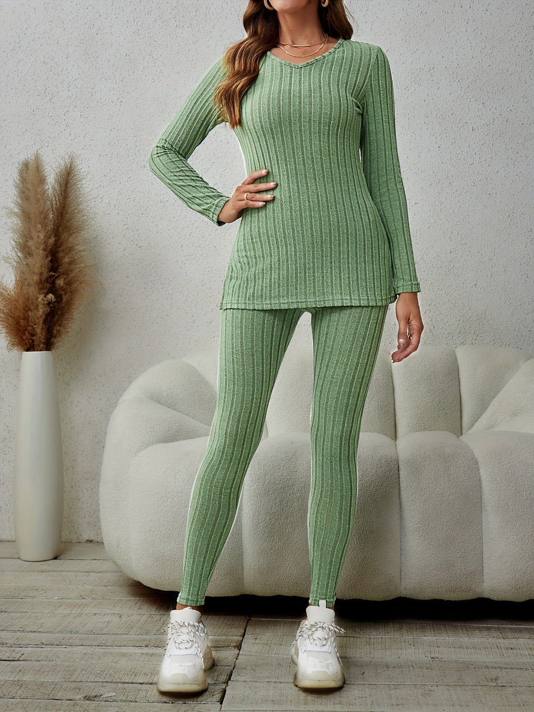Marguerite | Ribbed Lounge Two-Piece Set