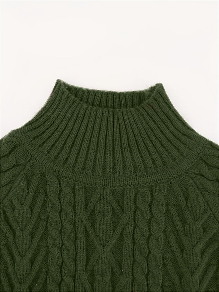Diane | Textured Half-Collar Sweater