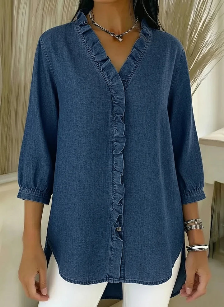 Elisa | Stylish Ruffle Mid Sleeve Blouse