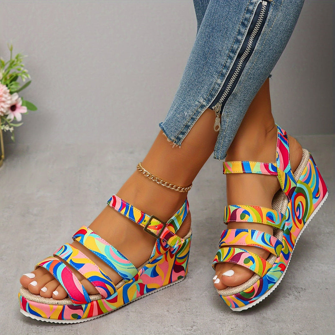 Colette | Stylish Multicolor Ankle Strap Sandals