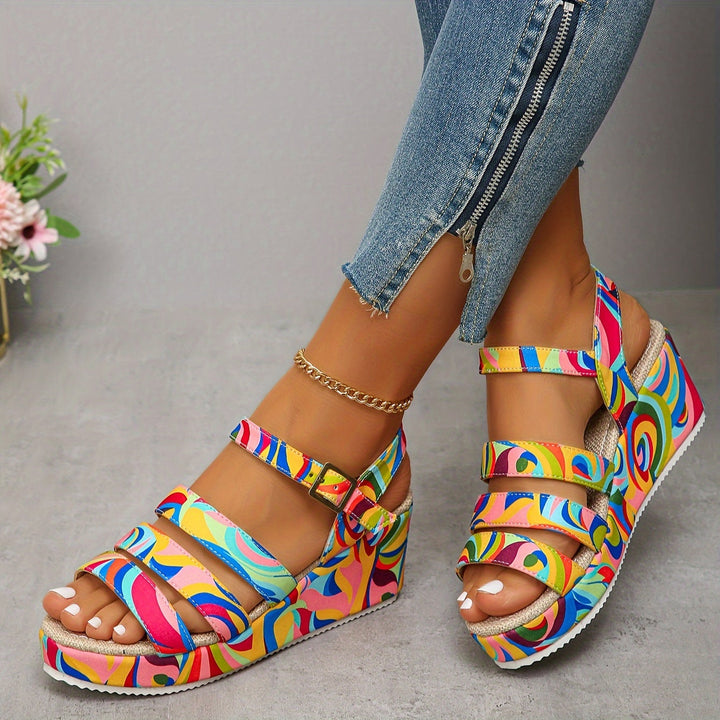 Colette | Stylish Multicolor Ankle Strap Sandals