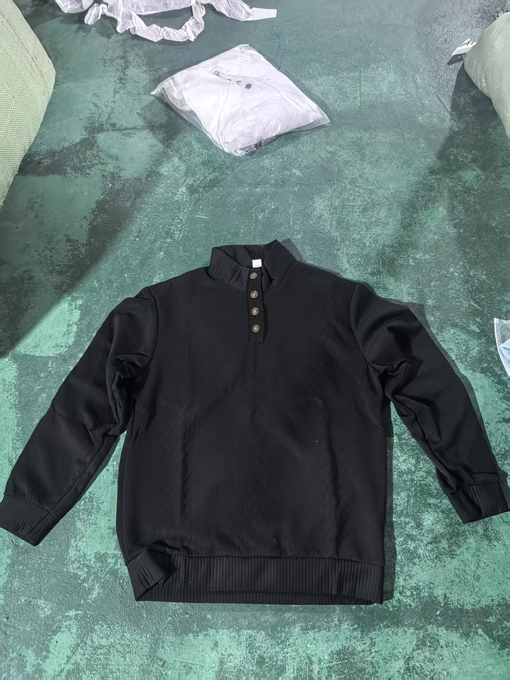 Sawyer | Textured Stand-Collar Sweater