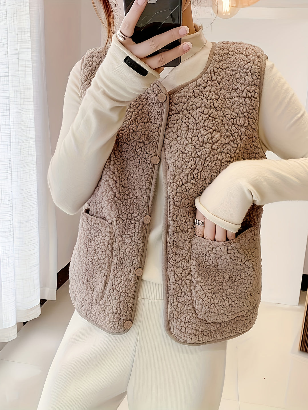 Camryn | Cozy Button-Front Vest