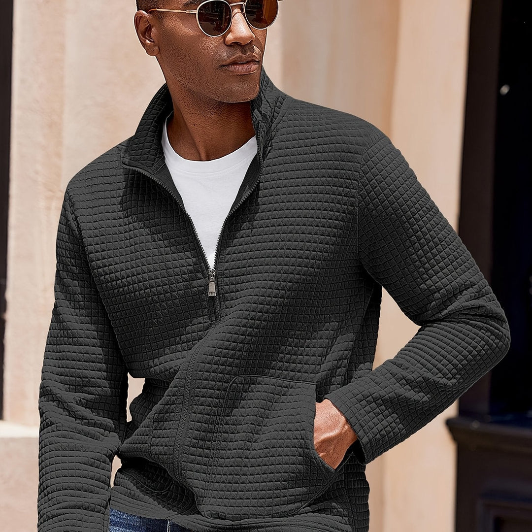 Landon | Textured Zip-Up Jacket