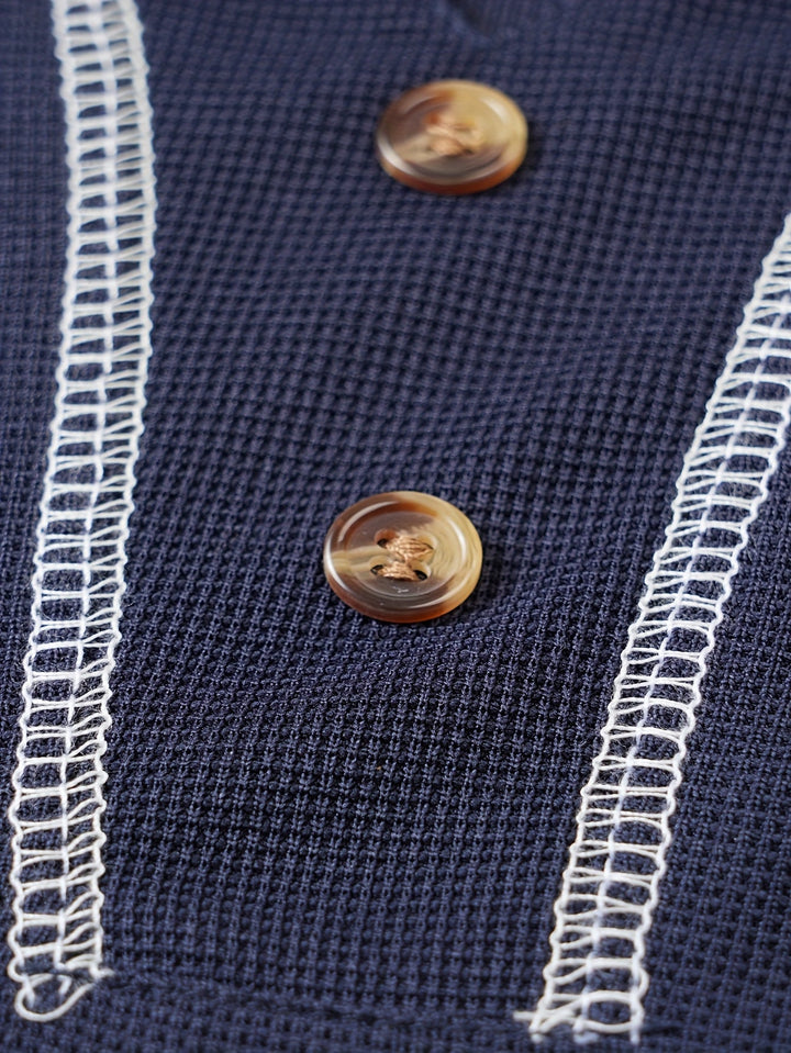 Sawyer | Textured Short Sleeve Henley