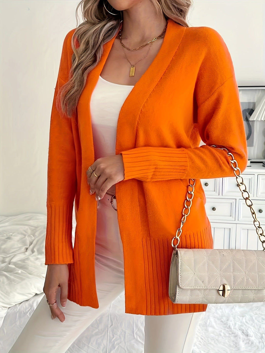 Miriam | Open-Front Draped Cardigan