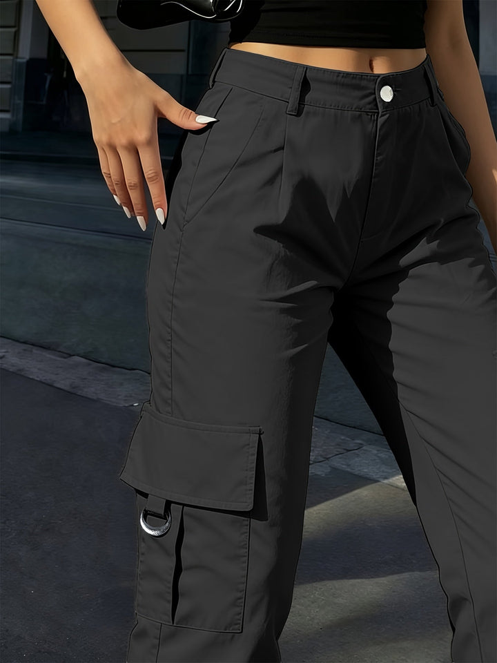 Delaney | High-Waisted Wide-Leg Cargo Pants