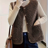 Camryn | Cozy Button-Front Vest