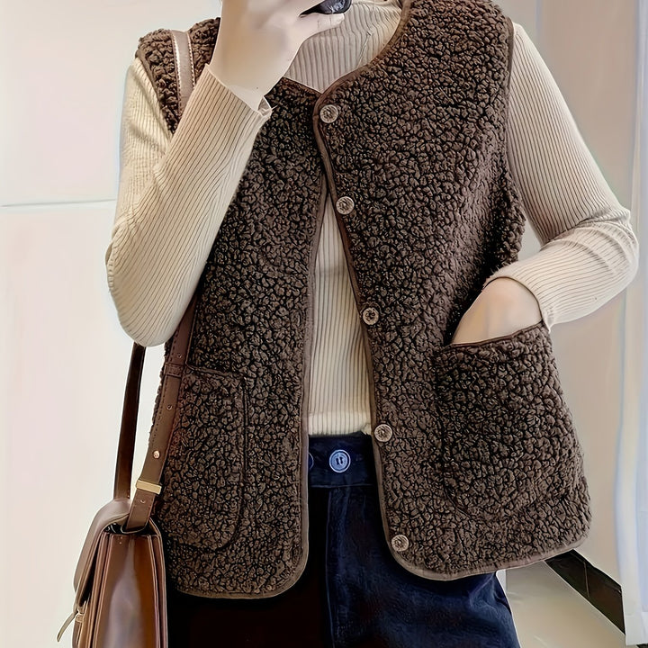 Camryn | Cozy Button-Front Vest