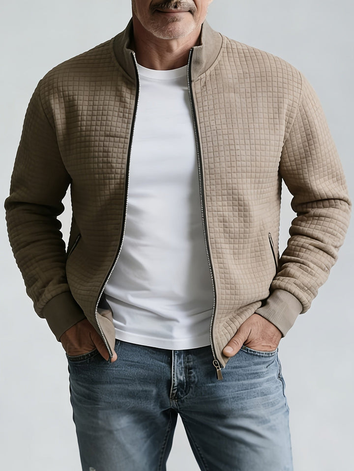 Sullivan | Textured Stand-Collar Zip Jacket