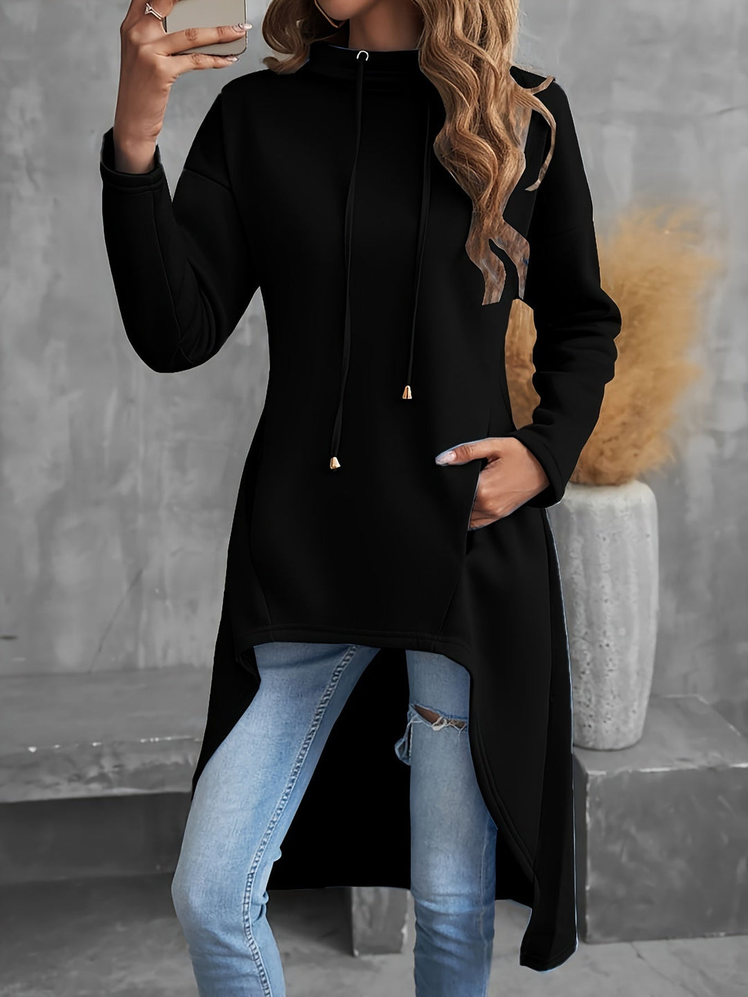 Marlena | Relaxed High-Low Hooded Tunic