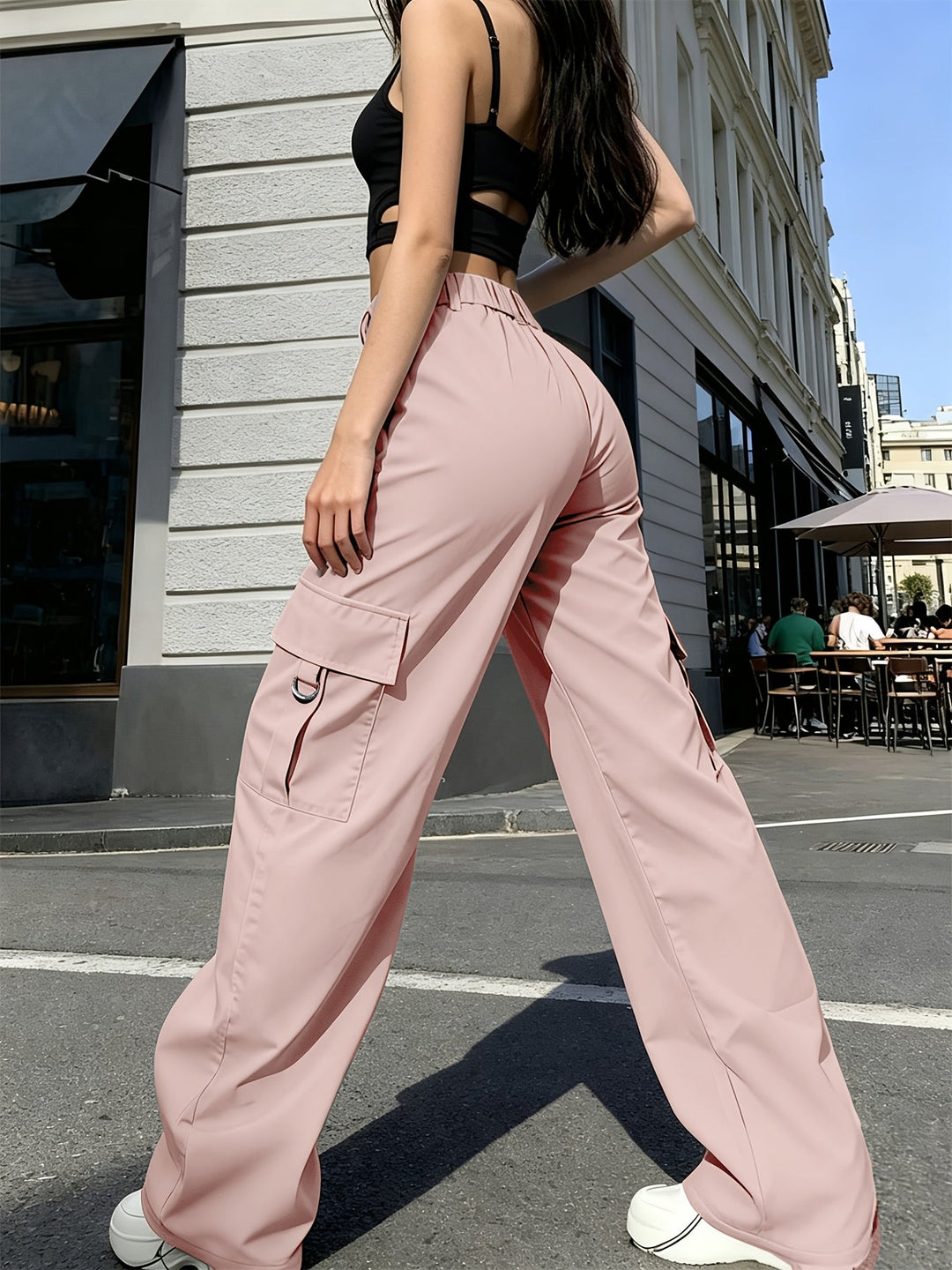 Delaney | High-Waisted Wide-Leg Cargo Pants