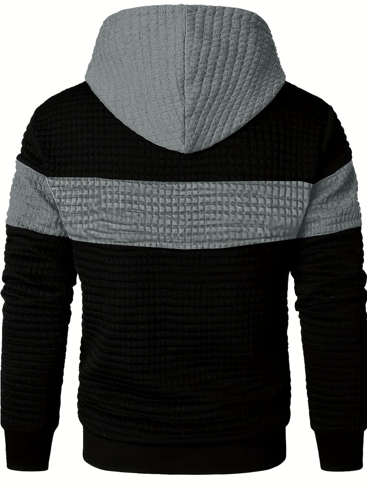 Russell | Textured Colour-Block Hoodie