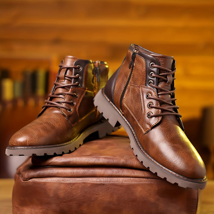 Cedric | Rugged Lace-Up Boots