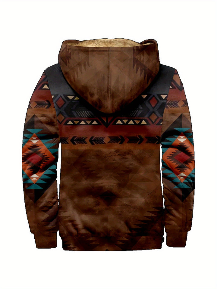 Boone | Southwestern Hooded Zip Jacket