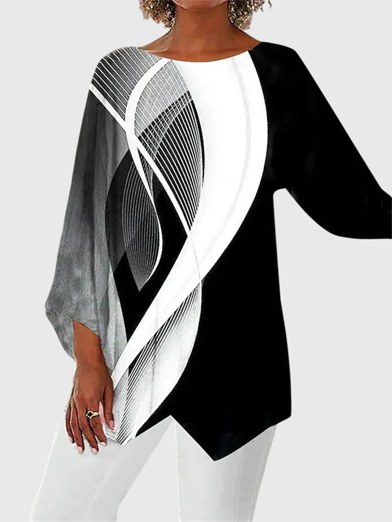 Serena | Shimmering Butterfly Long-Sleeve Top