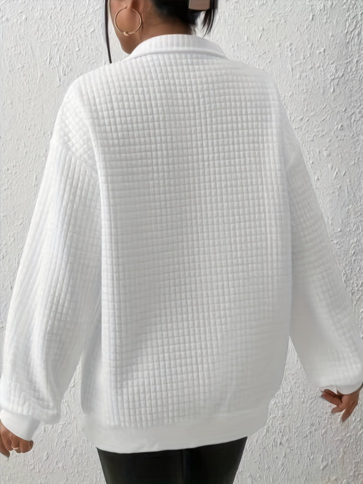 Paige | Textured Quarter-Zip Pullover